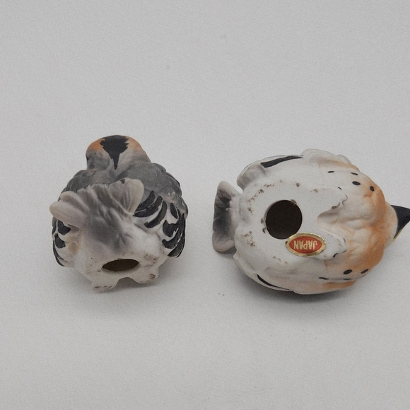 RARE Vintage Set (2) Porcelain Sparrow Figurines 2" x 2" Japan - Picture 8 of 8